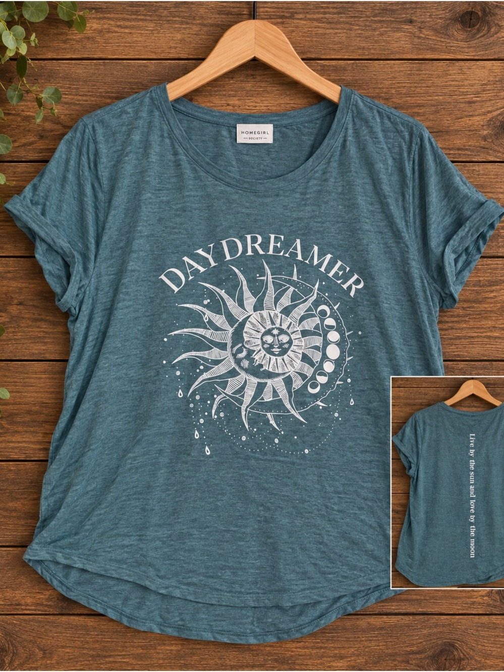 Homegirl Daydreamer Short Sleeve Tee in Teal